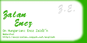 zalan encz business card